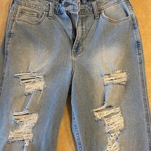 Hollister woman's Light Blue Distressed Jeans